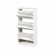 Wooden Shoe Cabinet for Entryway, White Shoe Storage Cabinet with 3 Flip Doors 20.94x9.45x43.11 inch