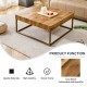 Modern rectangular coffee table, dining table. MDF desktop with metal legs. Suitable for restaurants and living rooms. The size :31.5