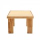 Modern and minimalist rectangular rattan tabletop with rubber wooden legs, imitation rattan woven Chinese side table, suitable for small rectangular tables in living rooms, dining rooms, and bedrooms