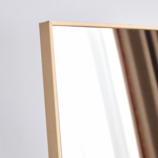 The3rd generation packaging upgrade includes a light oak solid wood frame full length mirror, dressing mirror, bedroom entrance, decorative mirror, clothing store, and floor mounted mirror