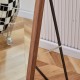 Third generation packaging upgrade, thickened border, brown wood grain solid wood frame full length mirror, dressing mirror, bedroom entrance, decorative mirror, and floor standing mirror.65