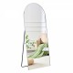 The 4th generation floor standing full-length rearview mirror. Aluminum alloy metal frame arched wall mirror, bathroom makeup mirror, floor standing mirror with bracket. Silver 71 