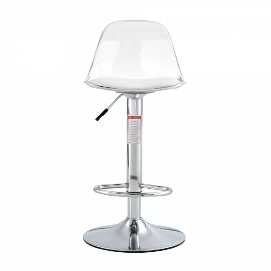 Modern minimalist bar chairs and bar stools. Can rotate 360 ° and adjust lifting. PET backrest and PU seats. Set of 2. Suitable for bars, restaurants, and front desk cashiers.
