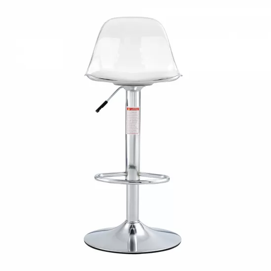 Modern minimalist bar chairs and bar stools. Can rotate 360 ° and adjust lifting. PET backrest and PU seats. Set of 2. Suitable for bars, restaurants, and front desk cashiers.