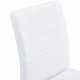 Set of 4 dining chairs, white dining chair set, PU material high backrest seats and sturdy leg chairs, suitable for restaurants, kitchens, living rooms