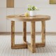 A modern and practical circular dining table. Made of MDF tabletop and wooden MDF table legs. Suitable for living room and bedroom. 42 inches * 42 inches * 30 inches