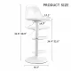Modern minimalist bar chairs and bar stools. Can rotate 360 ° and adjust lifting. PET backrest and PU seats. Set of 2. Suitable for bars, restaurants, and front desk cashiers.