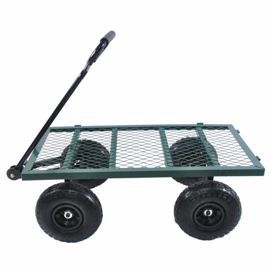 Wagon Cart Garden cart trucks make it easier to transport firewood (green)