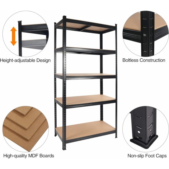 2000LBS Capacity Garage Storage Shelves Heavy Duty