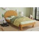 Kids Cookie-Shaped Bed Frame for Boys & Girls,Twin Size Platform Bed, Walnut