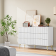 white Modern-6-Drawer for Living Room for Hallway Wide Chest of Drawers for Living Room