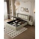 Queen Size, Cotton and Linen Fabric, Pneumatic Bed, with Storage Space under the Bed, Stable Bed Structure,Light Gray