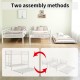 Heavy-duty Sturdy Meta Twin over Twin with Trundle Bunk Bed/l/ Noise Reduced/ Safety Guardrail/No Box Spring Needed,White