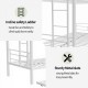 Heavy-duty Sturdy Meta Twin over Twin with Trundle Bunk Bed/l/ Noise Reduced/ Safety Guardrail/No Box Spring Needed,White