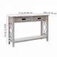 Whitewashed Wood 2-Drawer 1-Shelf Console and Entry Table