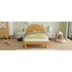 Kids Cookie-Shaped Bed Frame for Boys & Girls,Twin Size Platform Bed, Walnut