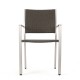 Cape Coral Outdoor Wicker Dining Chairs with Aluminum Frames, 2-Pcs Set, Grey