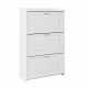 U-Can Shoe Storage Cabinet for Entryway with 3 Flip Drawers, Modern Shoe Organizer Cabinet, Free Standing Shoe Rack for  Hallway, Living Room, White