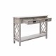 Whitewashed Wood 2-Drawer 1-Shelf Console and Entry Table