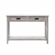 Whitewashed Wood 2-Drawer 1-Shelf Console and Entry Table