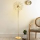 69 inch Crystal Floor Lamp, Modern Standing Lamp with K9 Crystal, LED Floor Lamp with On/Off Foot Switch, Metal Tall Pole Lamp for Living Room, Girls Room, Bedroom, Dresser, Office, Gold Finish