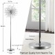 Crystal Floor Lamp for Bedroom, Floor Lamp for Living Room, Elegant Standing Lamp, 69 Inch Tall Pole Lamp, Modern Floor Lamp for Room Decor, 32 Firework Crystal Harnesses Included, Chrome Finish