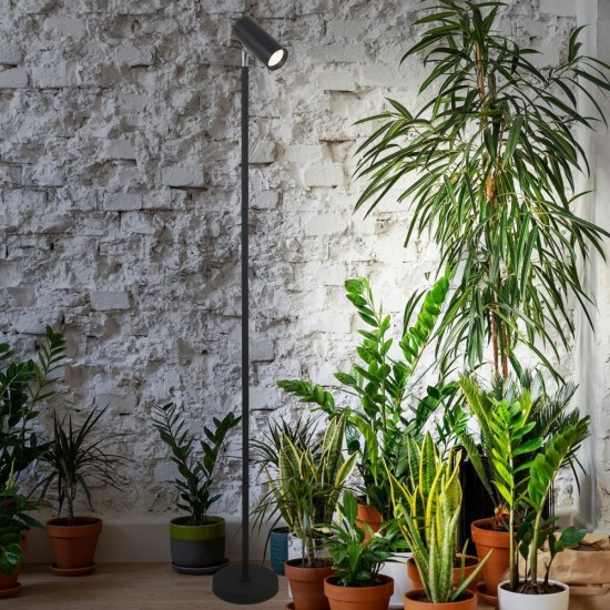 Grow Lights Stand for Indoor Plants Full Spectrum Tall Plant Light for Indoor Growing with 20W COB Plant Light Bulb,4/8/12H Timer, Led Growth Floor Lamp for Large Plant Seedling(6 Level Height)