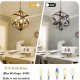 Farmhouse Chandelier Light Fixtures?4-Light Dining Room Light Fixtures Height Adjustable?Rustic Wood Light Fixtures Ceiling Hanging for Kitchen, Living Room, Hallway, Bedroom, Foyer Entryway