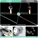 Crystal Flush Mount Ceiling Light, Modern Sputnik Firework Close to Ceiling Lamp, LED Ceiling Light Fixtures for Bedroom Kitchen Island Entryway Hallway Foyer