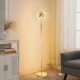 69 inch Crystal Floor Lamp, Modern Standing Lamp with K9 Crystal, LED Floor Lamp with On/Off Foot Switch, Metal Tall Pole Lamp for Living Room, Girls Room, Bedroom, Dresser, Office, Gold Finish