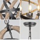 Farmhouse Chandelier Light Fixtures?4-Light Dining Room Light Fixtures Height Adjustable?Rustic Wood Light Fixtures Ceiling Hanging for Kitchen, Living Room, Hallway, Bedroom, Foyer Entryway