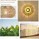 Rattan Light Fixtures Ceiling Mount,Boho Ceiling Light Fixture with Dimmable LED Bulb?Mini Hand Woven Rattan Chandelier Light Fixtures Ceiling for Bedroom Kitchen Entryway Living Room Hallway