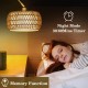 Gold Floor Lamps for Living Room, Arc Floor Lamp with Remote & Dimmable Bulb, Boho Rattan Standing lamp with 3 Color Temperatures, Height Adjustable Tall Lamp for Bedroom, Over Couch Reading Lamp