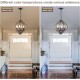 Farmhouse Chandeliers for Dining Room, 6-Light Rustic Dining Room Light Fixture Over Table, Wood Black Hanging Pendant Lights Kitchen Island, Boho Chandelier for Bedrooms Entryway Living Room