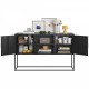 Modern Sideboard Buffet with Plenty of Storage Space - Anti-tilt mechanism, Elegant handles, Silent magnetic closure and Eco-friendly finish for kitchen, dining room and living room.