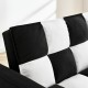 modern velvet armchair sofa couch  pull out  bed,3 in one convertible for living room sofa bed,black white