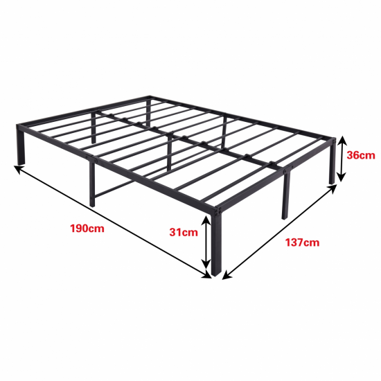 Metal Bed Frame, Simple and Atmospheric Metal Platform Bed Frame, Storage Space Under The Bed Heavy Duty Frame Bed, Sturdy Full Size Bed Frame, Suitable for Bedroom