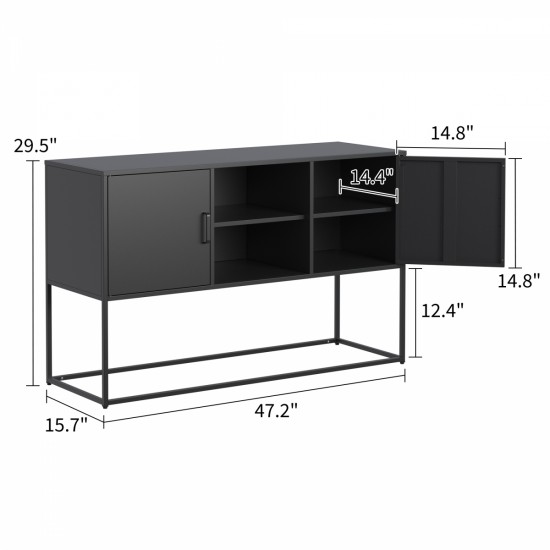 Modern Sideboard Buffet with Plenty of Storage Space - Anti-tilt mechanism, Elegant handles, Silent magnetic closure and Eco-friendly finish for kitchen, dining room and living room.