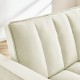 modern velvet loveseat sofa couch  pull out  bed,3 in one convertible for living room sofa bed,beige