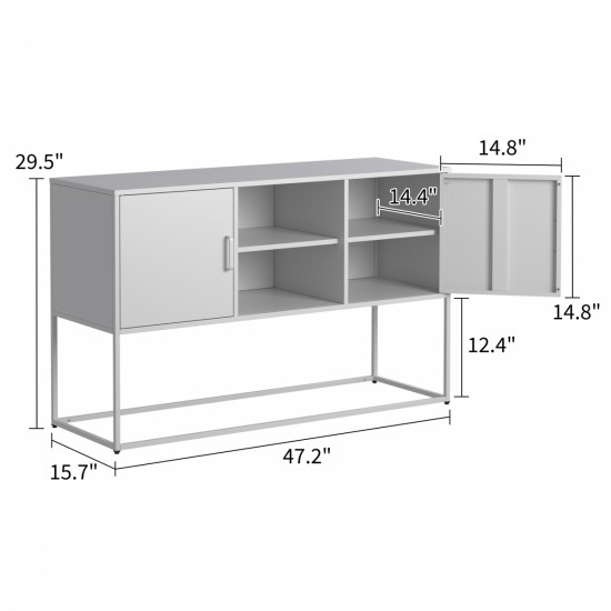 Modern Sideboard Buffet with Plenty of Storage Space - Anti-tilt mechanism, Elegant handles, Silent Magnetic closures and Eco-friendly finishes for Kitchen, Dining Room,Bed Room and Living Room