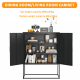 Heavy Duty Metal Buffet Sideboard Modern Steel Storage Cabinet with 2 Shelves, Free Standing Accent Cabinet with Magnetic Doors for Bedroom, Kitchen, and Home Office, Anti-Tip Design Easy Assemble