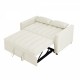 modern velvet loveseat sofa couch  pull out  bed,3 in one convertible for living room sofa bed,beige