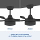 42 In Intergrated LED Ceiling Fan Lighting with White ABS Blade