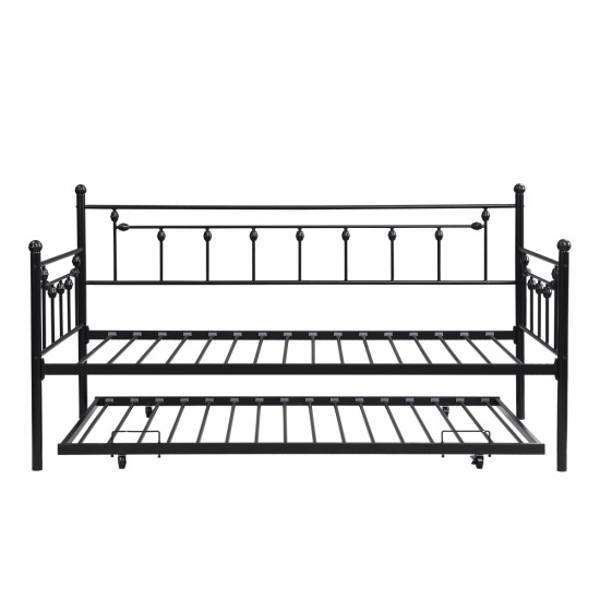 Daybed with trundle  BLACK