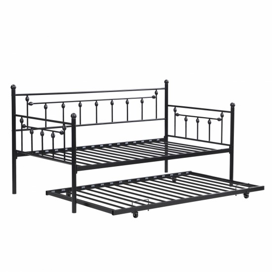 Daybed with trundle  BLACK