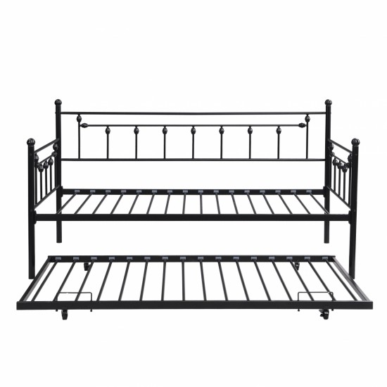 Daybed with trundle  BLACK