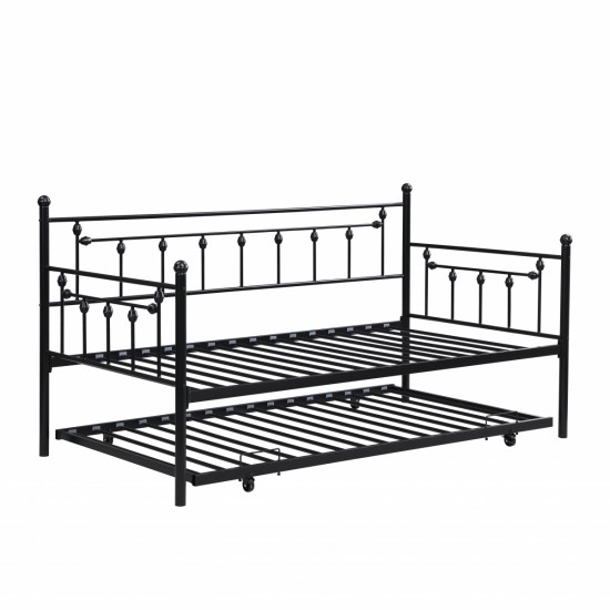 Daybed with trundle  BLACK