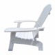 Outdoor or indoor Wood Adirondack chair with an hole to hold umbrella on the arm ,white