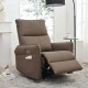 270° Power Swivel Rocker Recliner Chair, Electric Glider Reclining Sofa with USB Ports, Power Swivel Glider, Rocking Chair Nursery Recliners for Living Room Bedroom(Brown)