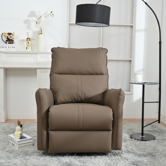 270° Power Swivel Rocker Recliner Chair, Electric Glider Reclining Sofa with USB Ports, Power Swivel Glider, Rocking Chair Nursery Recliners for Living Room Bedroom(Brown)